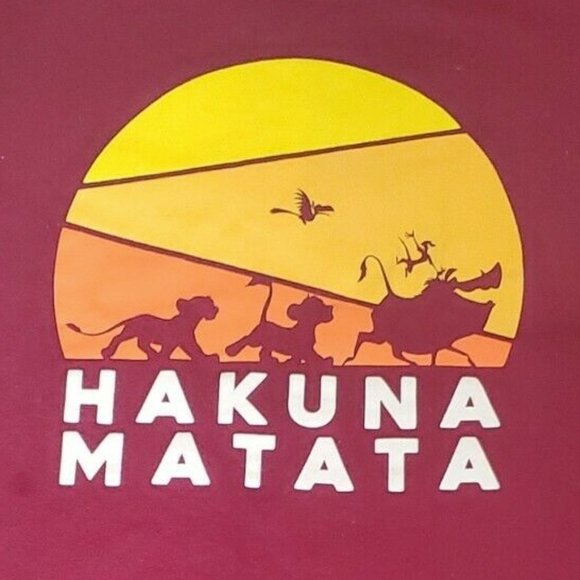 Disney Sweatshirt Hakuna Matata Lion King Graphic Crew Neck Pullover SZ SMALL - Picture 2 of 9